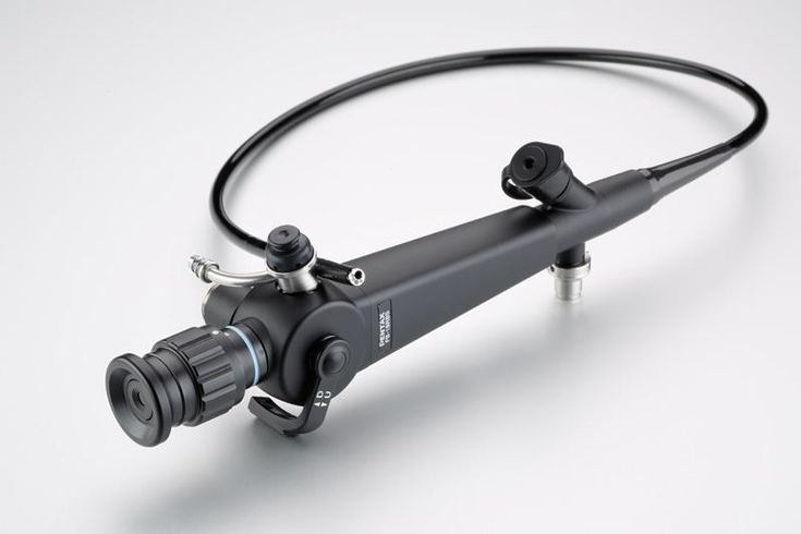Flexible bronchoscope used to examine the airways