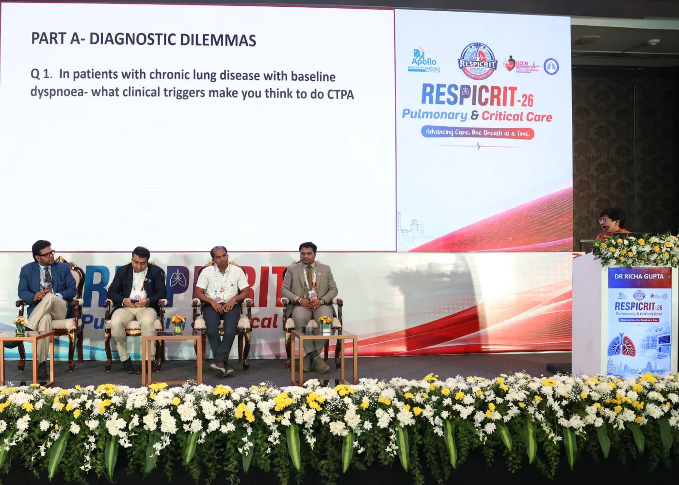 A panel session at RESPICRIT ’26, a pulmonary and critical care conference.
